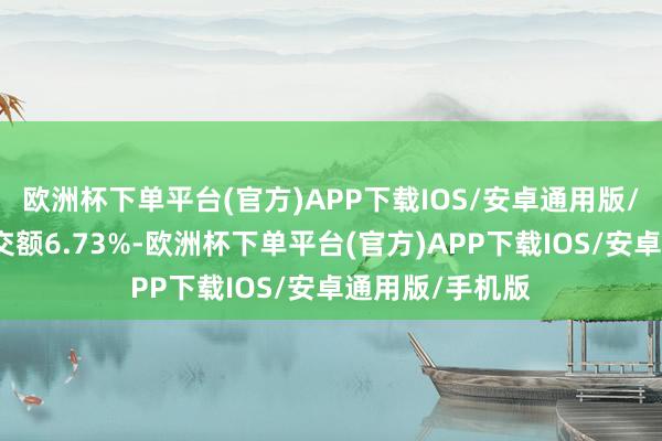 欧洲杯下单平台(官方)APP下载IOS/安卓通用版/手机版占总成交额6.73%-欧洲杯下单平台(官方)APP下载IOS/安卓通用版/手机版