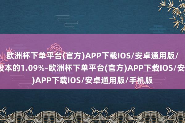 欧洲杯下单平台(官方)APP下载IOS/安卓通用版/手机版占公司总股本的1.09%-欧洲杯下单平台(官方)APP下载IOS/安卓通用版/手机版