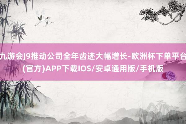 九游会J9推动公司全年齿迹大幅增长-欧洲杯下单平台(官方)APP下载IOS/安卓通用版/手机版