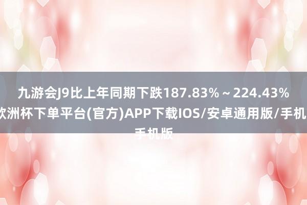 九游会J9比上年同期下跌187.83%～224.43%-欧洲杯下单平台(官方)APP下载IOS/安卓通用版/手机版