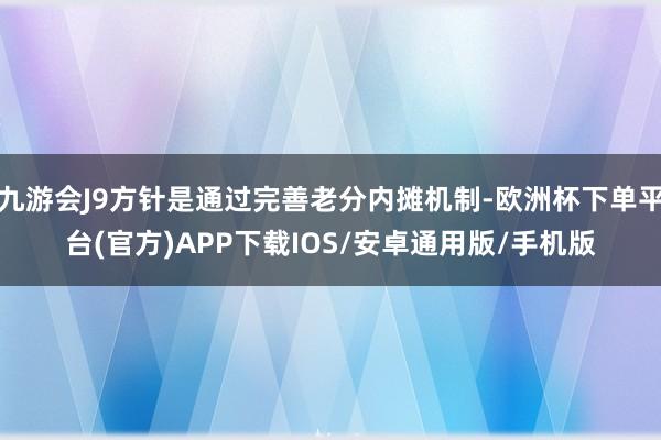 九游会J9方针是通过完善老分内摊机制-欧洲杯下单平台(官方)APP下载IOS/安卓通用版/手机版