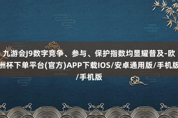 九游会J9数字竞争、参与、保护指数均显耀普及-欧洲杯下单平台(官方)APP下载IOS/安卓通用版/手机版