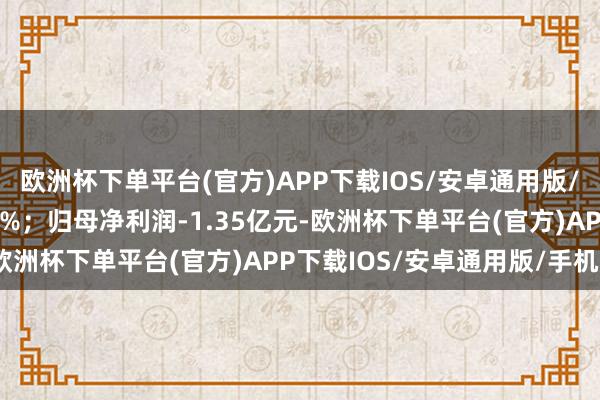 欧洲杯下单平台(官方)APP下载IOS/安卓通用版/手机版同比下跌89.06%;归母净利润-1.35亿元-欧洲杯下单平台(官方)APP下载IOS/安卓通用版/手机版