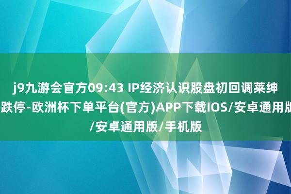 j9九游会官方09:43 IP经济认识股盘初回调莱绅通灵涉及跌停-欧洲杯下单平台(官方)APP下载IOS/安卓通用版/手机版