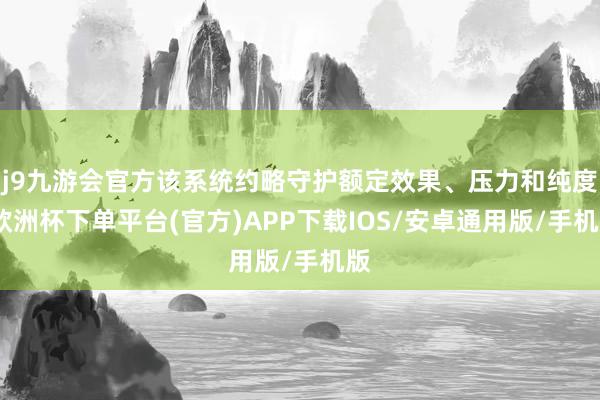 j9九游会官方该系统约略守护额定效果、压力和纯度-欧洲杯下单平台(官方)APP下载IOS/安卓通用版/手机版